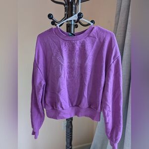 Plum cropped sweatshirt
